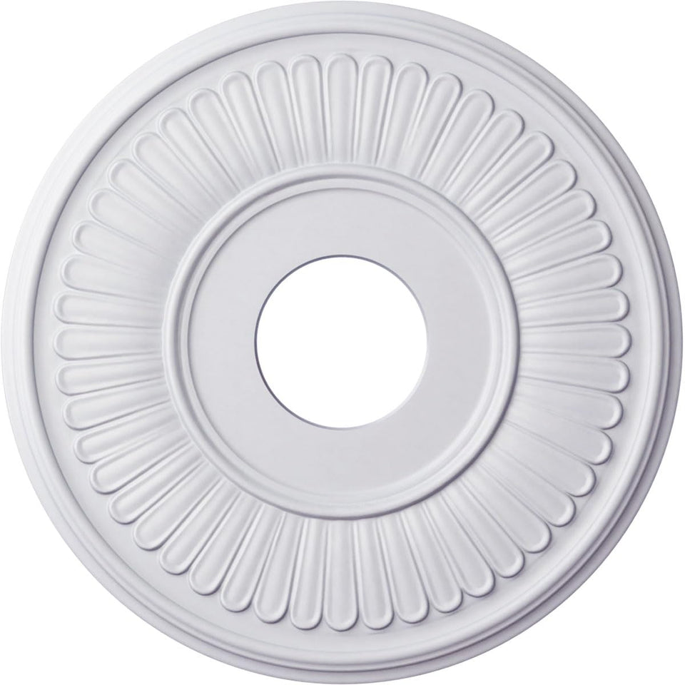 Ekena Millwork Berkshire medallion wide view adds timeless ceiling elegance.