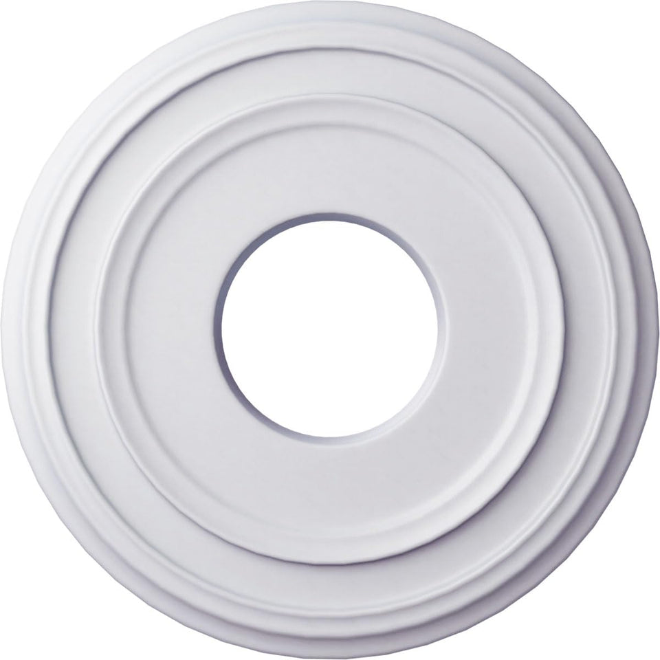 Ekena Millwork medallion outer diameter shown for bold ceiling focal point