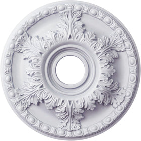 Ekena Millwork Granada medallion with 18in outer diameter creates a bold ceiling focal point.
