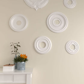 Ekena Millwork medallion primed and ready for paint or faux finish