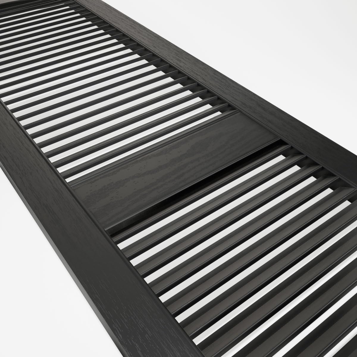 Weatherproof vinyl finish resists moisture and warping for exterior use.