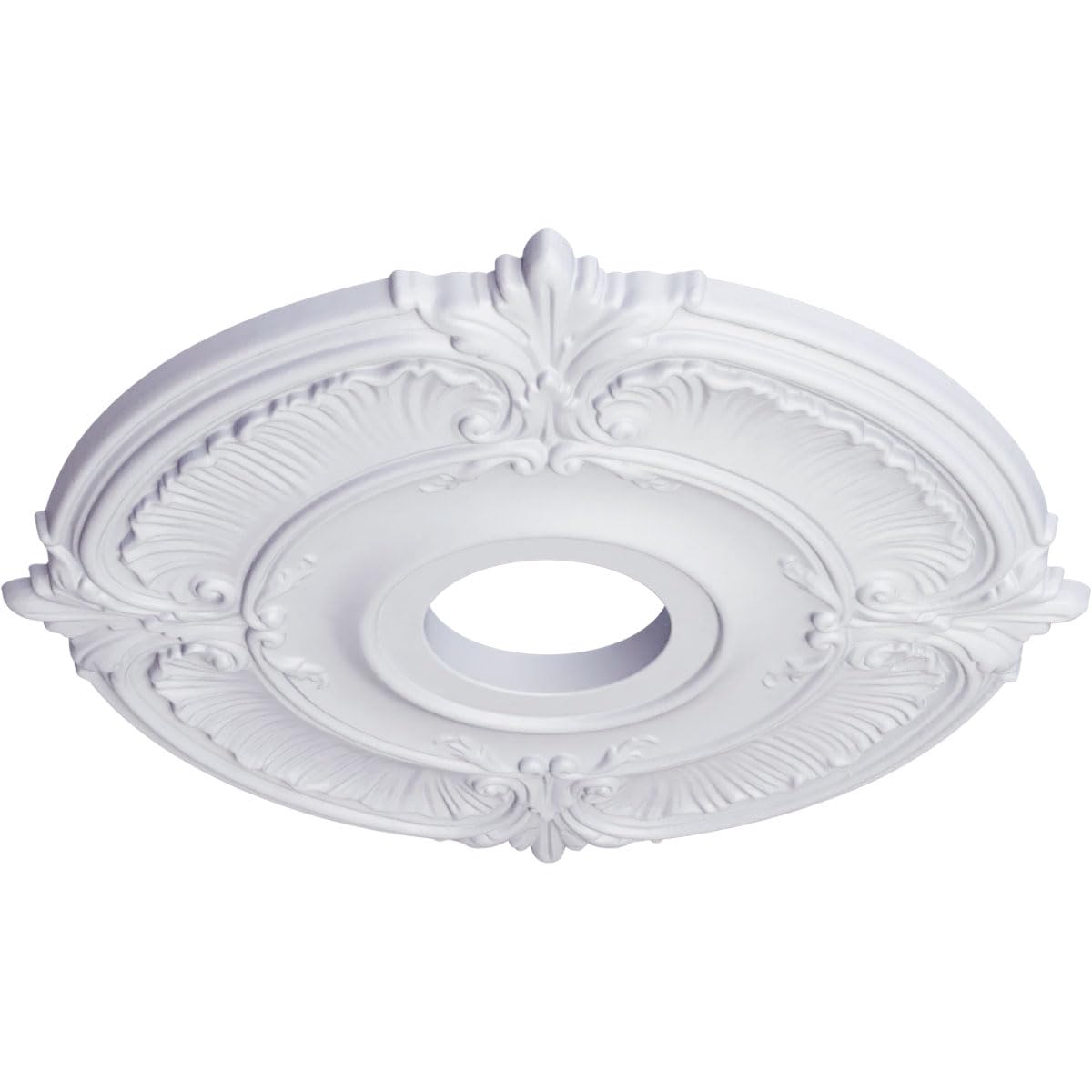 Attica ceiling medallion with 4in inner diameter framing fixture
