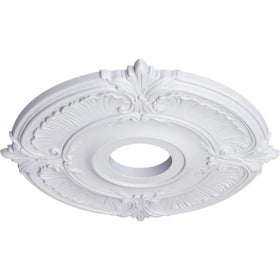 Attica ceiling medallion with 4in inner diameter framing fixture