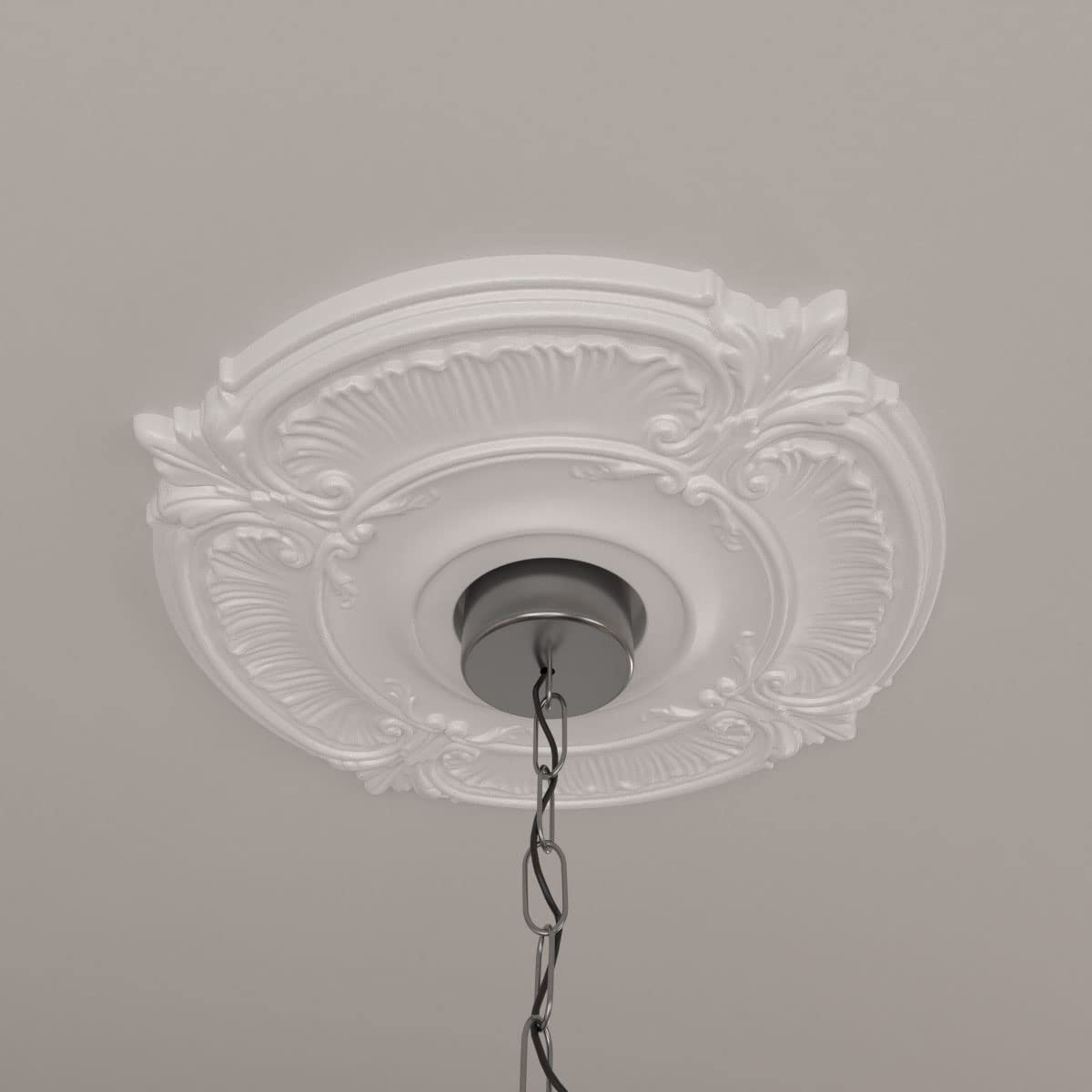 Attica medallion can be cut, drilled, glued or screwed for flexible installation