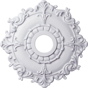 Ekena Millwork CM18RL medallion, 18-inch outer diameter, adds classic elegance to lighting fixtures.