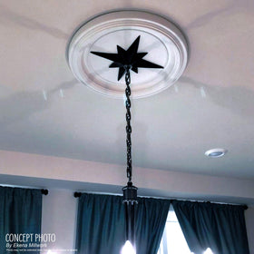 Ekena Millwork medallion offers a cost-effective decorative upgrade for any room