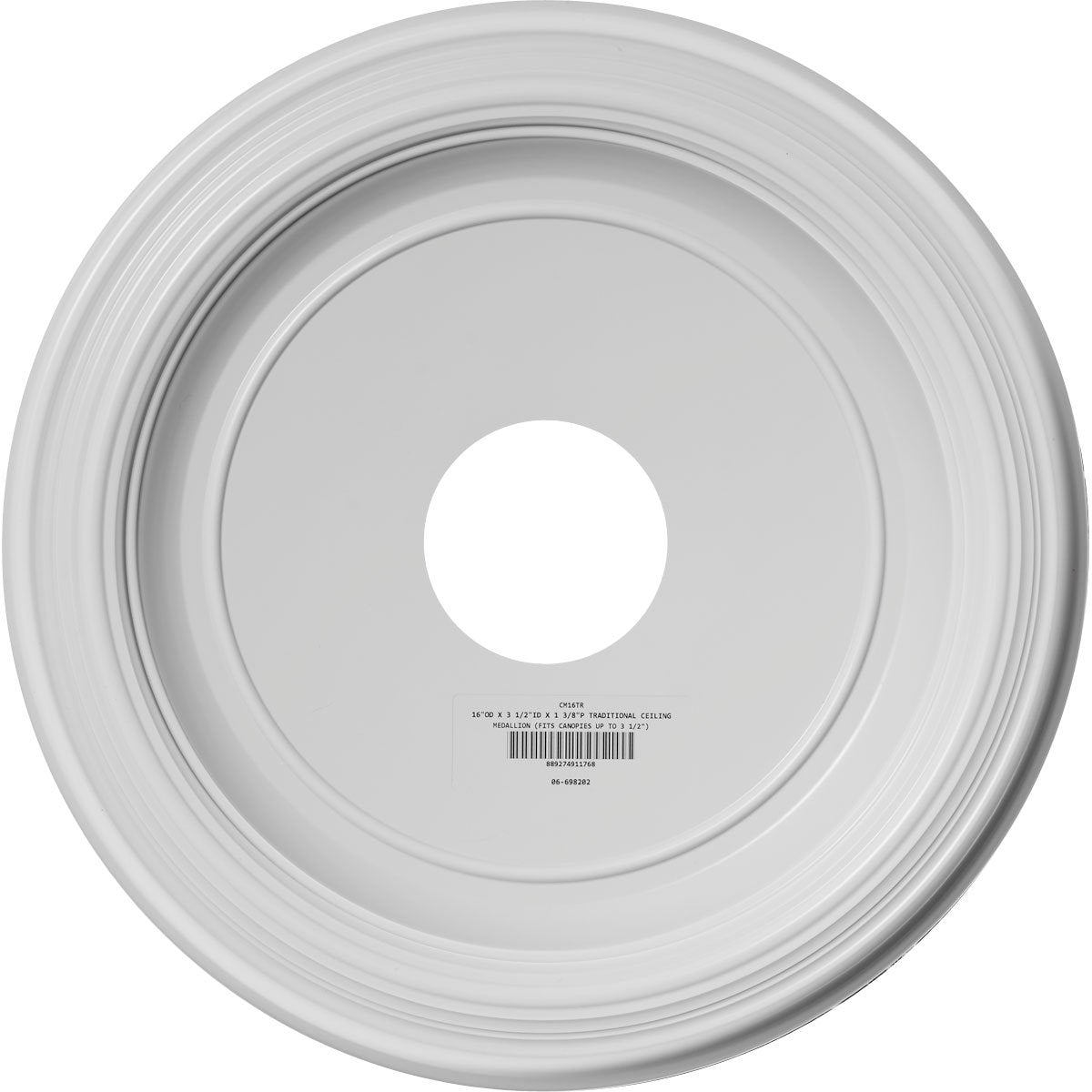 Ekena Millwork medallion, 9-1/2-inch canopy, fits canopies perfectly for cohesive decor