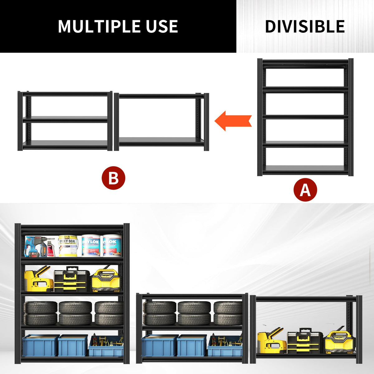 EKJ durable powder-coated finish resists rust and cleans easily.