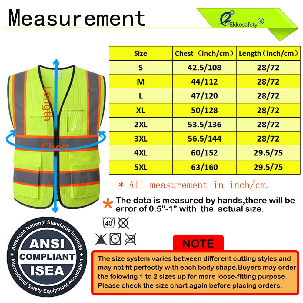 Ekkosafety Vest showing 360 degree reflective strips for low light visibility.
