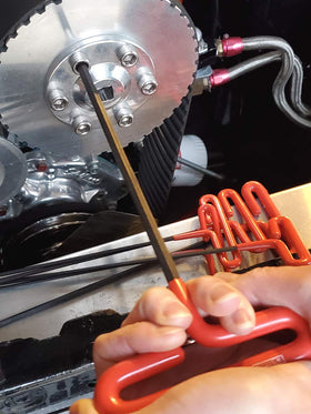 Eklind 50914 compact storage pouch keeps hex keys organized in a toolbox.