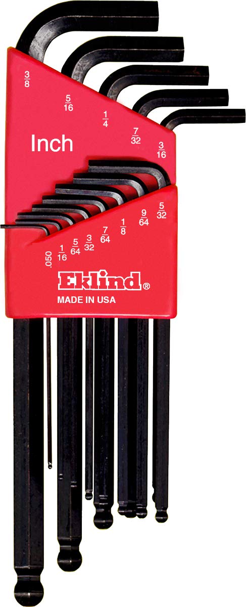 Eklind 13222 ball-hex L-key set with blue metric holders for quick identification