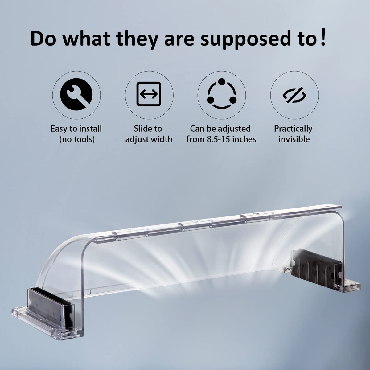 EKOCSIO adjustable-length deflector fits vents precisely for targeted direction.