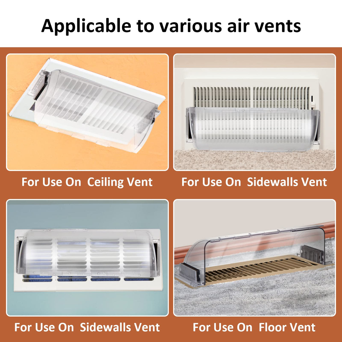 EKOCSIO deflector on ceiling vent helps direct airflow