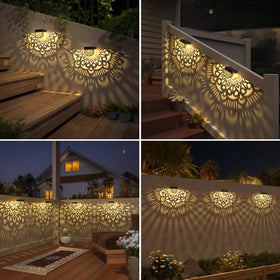 EKQ mandala projection lights enhance walls, fences and stairs with decorative ambience