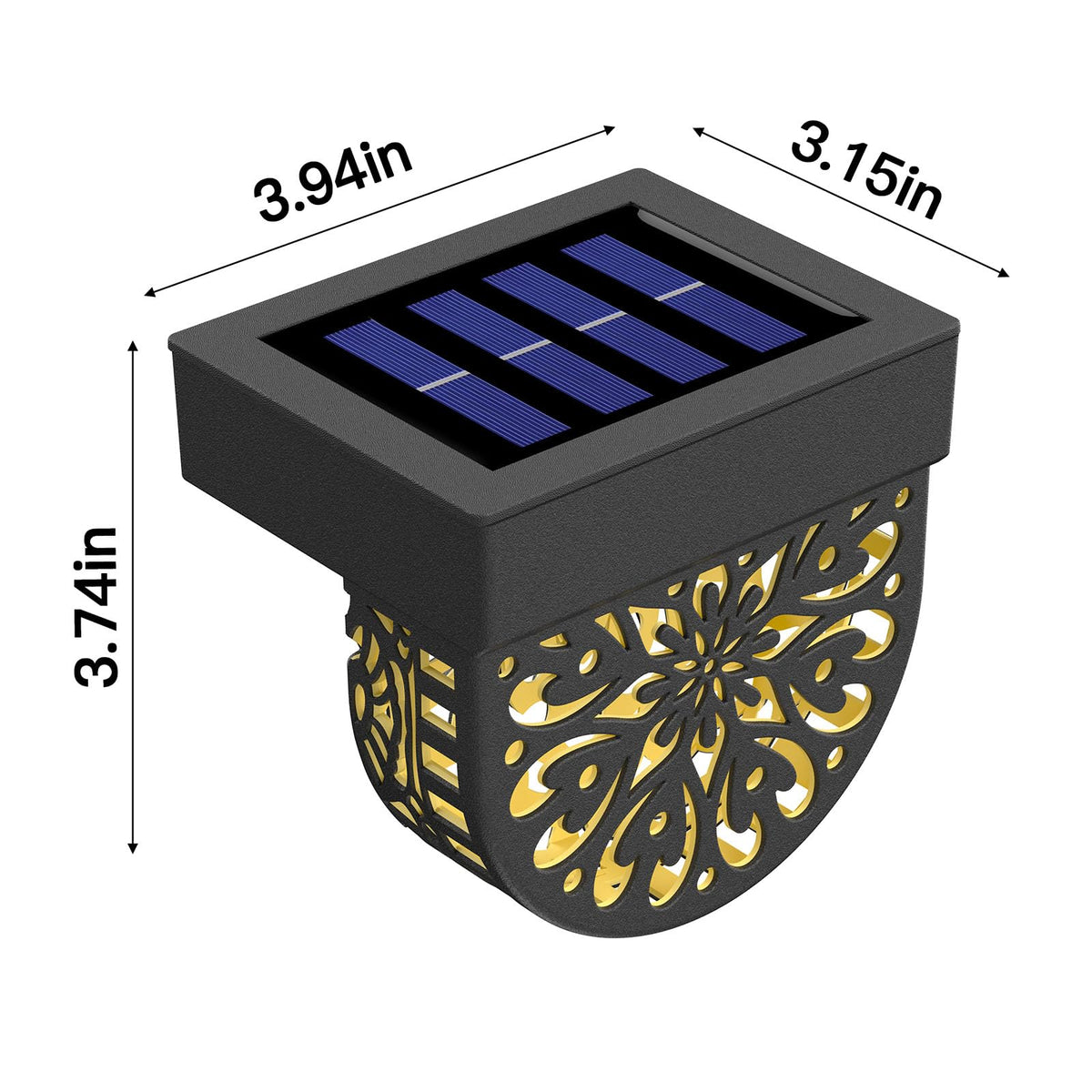 EKQ solar fence lights light the front door area with inviting glow
