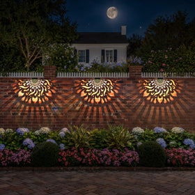 EKQ solar fence lights mount on wall for easy installation