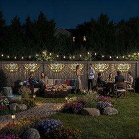 EKQ solar fence lights IP65 waterproof for all-weather use
