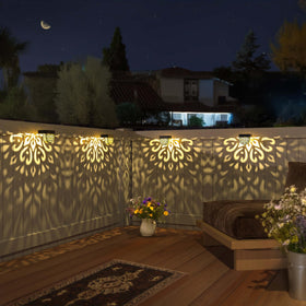 EKQ solar wall lights add ambient warmth for entryways
