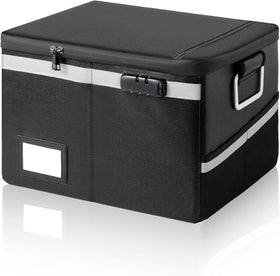 Ekunivers fireproof waterproof document box with lock protects important papers from fire and water.