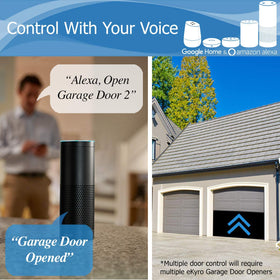eKyro with Alexa compatibility for hands-free garage access