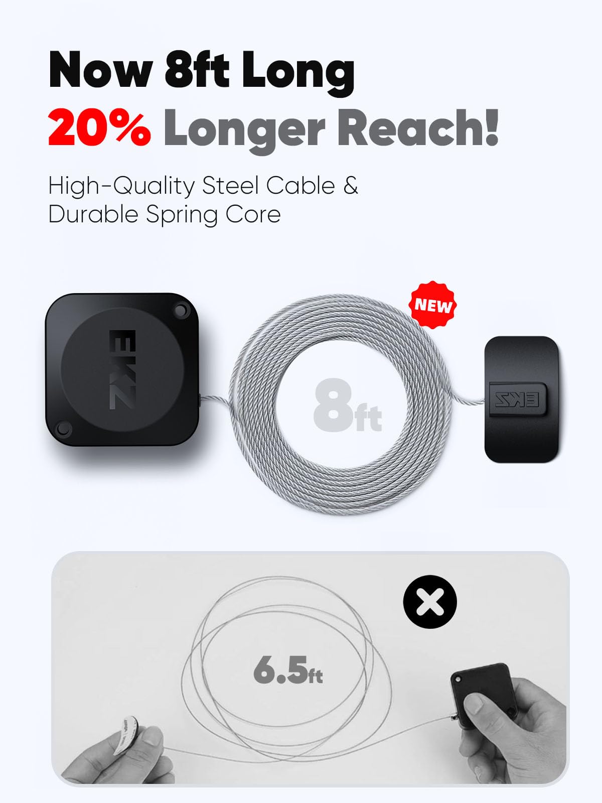 EKZ adhesive pad upgrade helps prevent detachment on curved remotes.