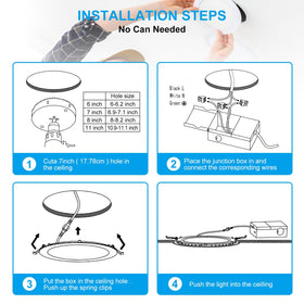 Elaruslux 7-inch ultra-thin LED downlight dimming feature with smooth 5%–100% control
