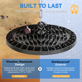 Elaruslux high bay is ideal for barns, garages, warehouses, gyms, and shops.