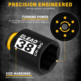 ELEAD 30mm deep impact socket for precise metric sizing