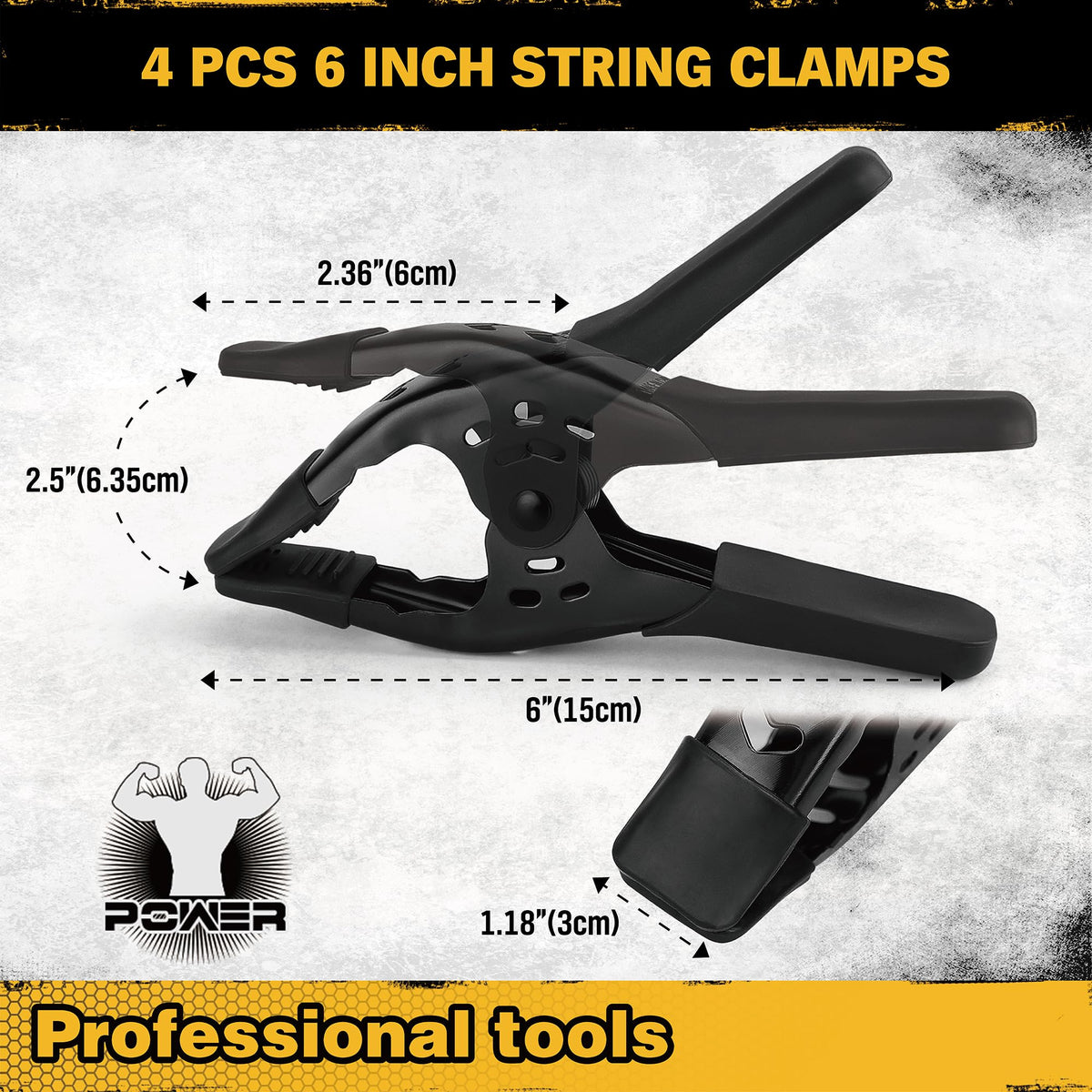 ELEAD 12-inch bar clamp with hardened steel bar for steady glue-ups