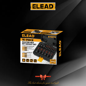 ELEAD hex bit socket set, 14mm drive for larger fasteners.