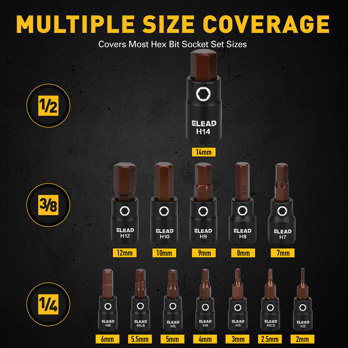 ELEAD socket set case with organized storage for quick access.