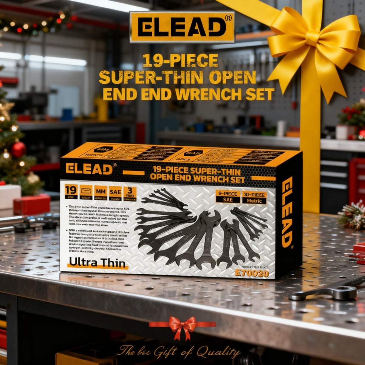 ELEAD set is ideal for bikes, cars, and small machinery repairs.