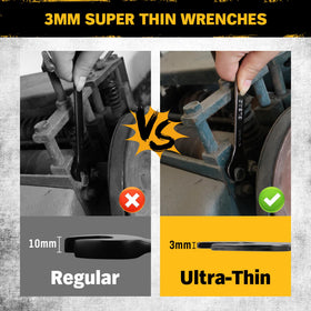 ELEAD double-ended wrenches provide 38 sizes for flexible use.
