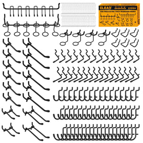 ELEAD 200-piece pegboard hooks set keeps tools organized on pegboards.