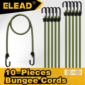 ELEAD 30-inch bungee cords enhance garage storage with bright visibility.