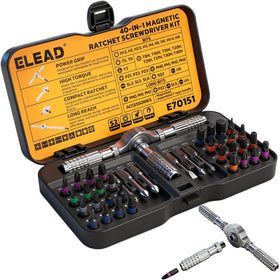 ELEAD 40in1 magnetic ratchet screwdriver set for versatile home repairs
