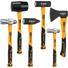 ELEAD 32oz rubber hammer with fiberglass handle for delicate assembly and surface protection