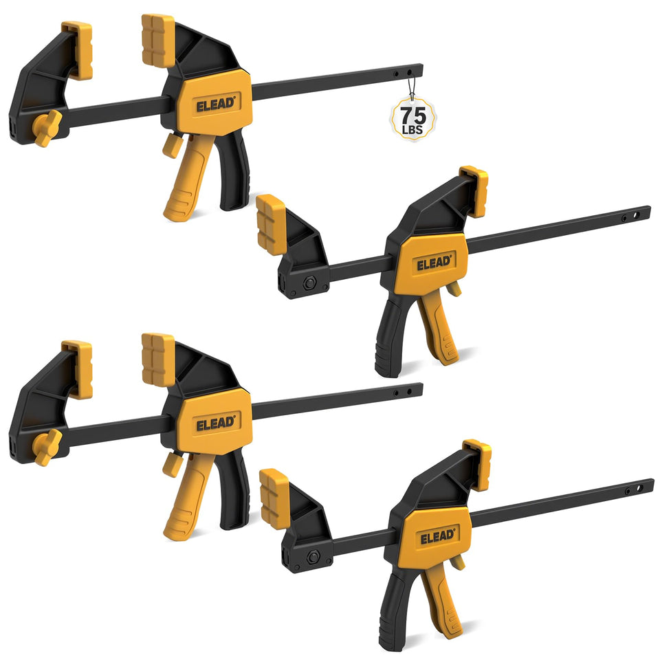 ELEAD 6-inch mini bar clamps with quick-release for fast workholding.