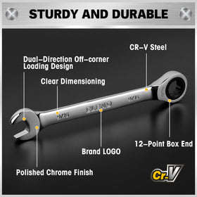 72-tooth gear design enabling smooth operation in cramped spaces