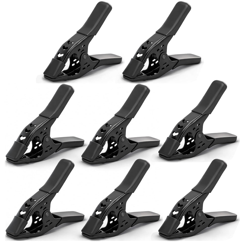 ELEAD 8-piece 6inch spring clamp closeup — rugged nickel-plated steel for durable woodworking.