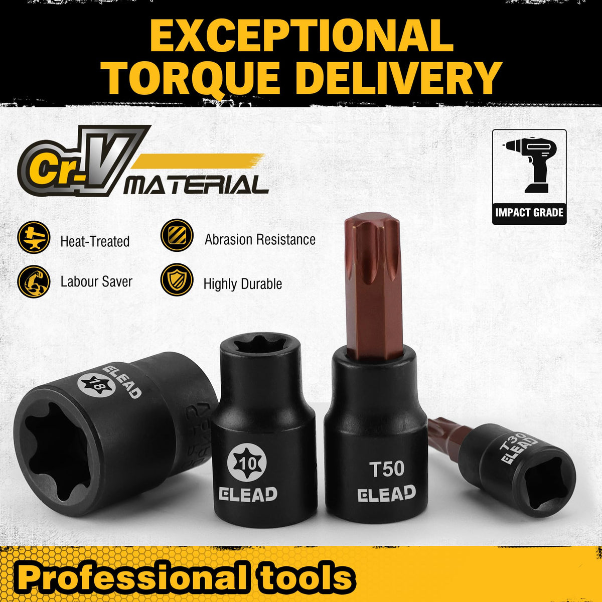 ELEAD adapters 1-4 to 3-8 and 3-8 to 1-2 for versatility