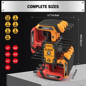 ELEAD hex wrenches with long shank design for deep screw access.