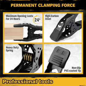 ELEAD bar clamp spreader mode showing dual-function clamping