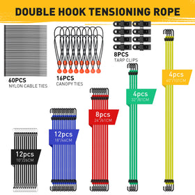 ELEAD 10-inch bungee cord with hooks for secure cargo on the go.