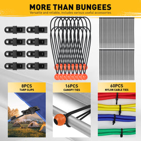 ELEAD 32-inch bungee cord with hooks for larger loads and camping setups.