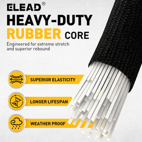 ELEAD bungee cord designed for roof racks keeps gear secure during road trips.