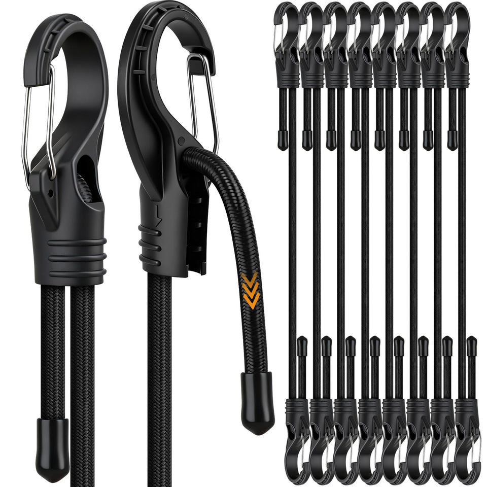 ELEAD bungee cords with adjustable length secure cargo on road trips