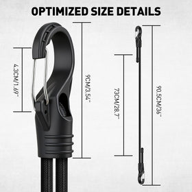 ELEAD adjustable cords from 7 to 36 inches on a roof rack.