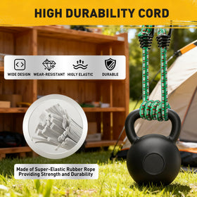 ELEAD 36-inch bungee cord with coated hooks in jar