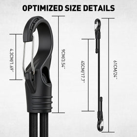 ELEAD bungee hooks provide secure fastening on bike racks
